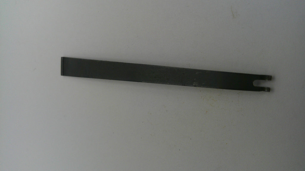 Black metal tool on a white background