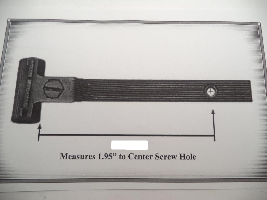 A black and white image showing a rear adjustable sight assembly for a Smith and Wesson revolver, with measurements indicated.