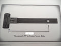 A black and white image showing a rear adjustable sight assembly for a Smith and Wesson revolver, with measurements indicated.
