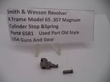 6581 S&W K Frame Model 65 Cylinder Stop & Spring .357 Magnum