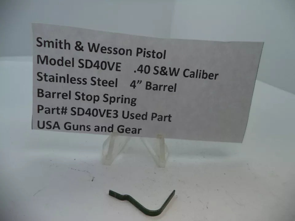 Smith & Wesson SD40 VE Pistol Barrel Stop Spring .40 S&W, Part# SD40VE3