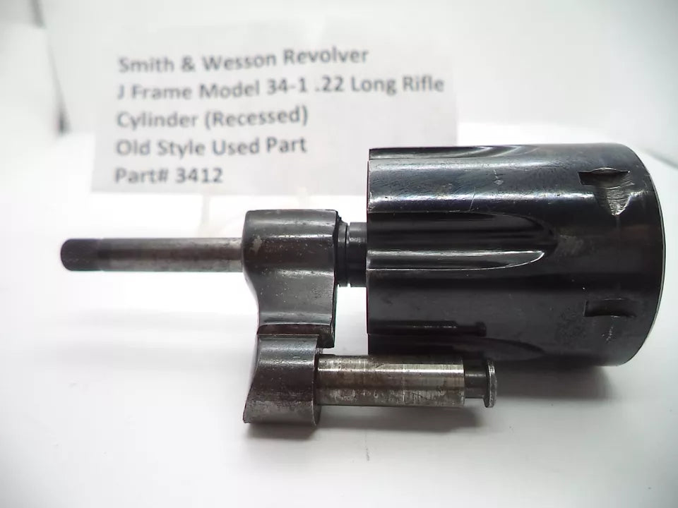 Smith & Wesson J Frame Model 34-1 Cylinder Recessed Blue Steel .22 LR Used - Part #3412