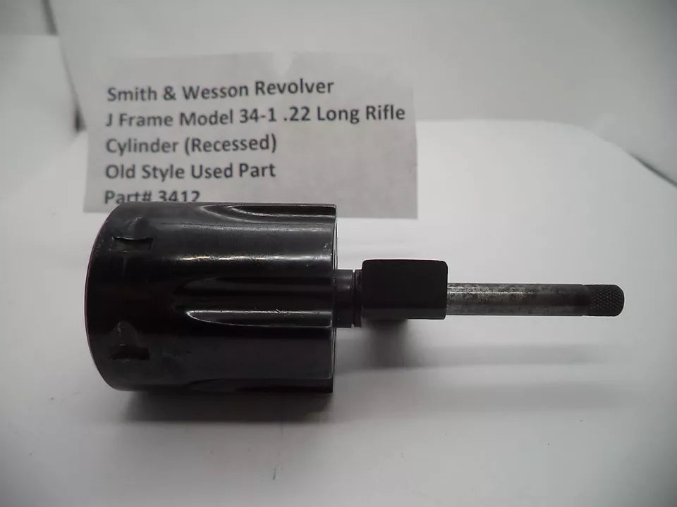 Smith & Wesson J Frame Model 34-1 Cylinder Recessed Blue Steel .22 LR Used - Part #3412