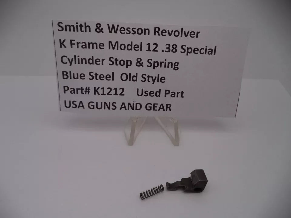 K1212 Smith & Wesson K Frame Model 12 Cylinder Stop & Spring .38 Special