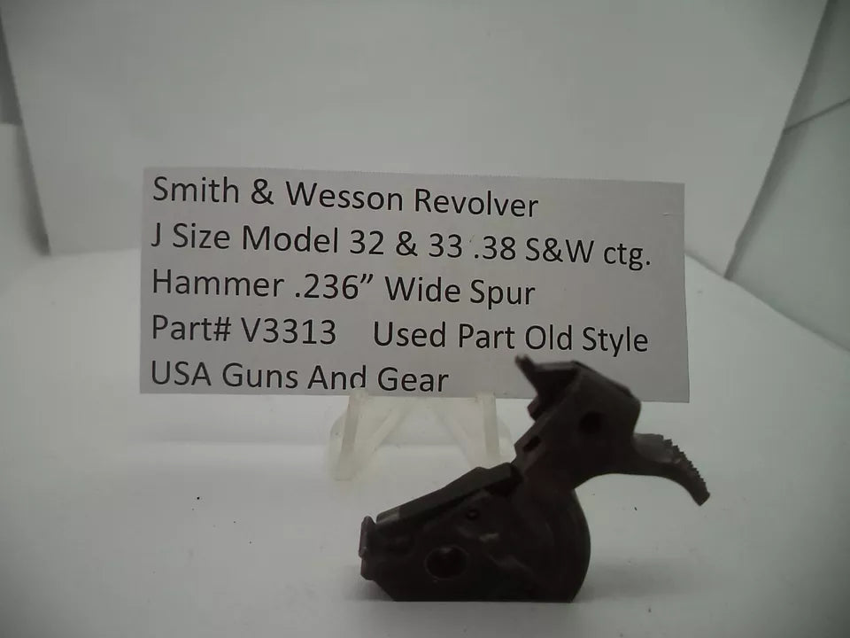 V3313 S&W J Frame Model 32, 33 Hammer .236" Spur .38 S&W ctg. Used