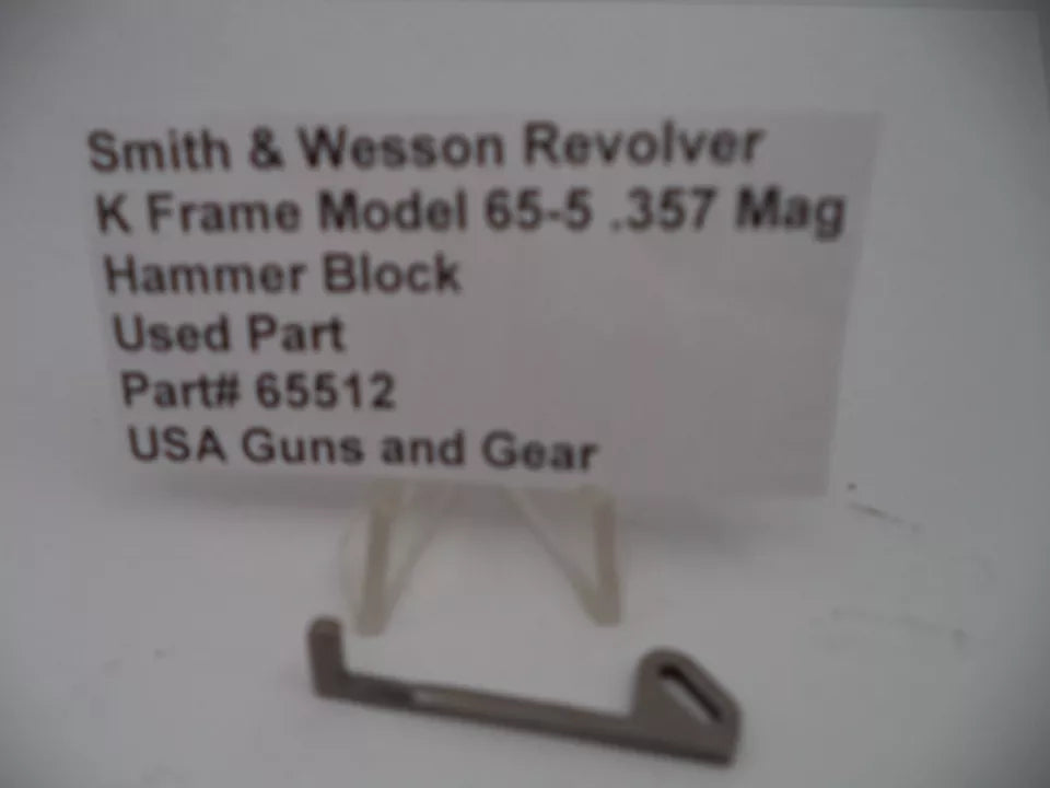 65512 Smith & Wesson K Frame Model 65-5 Hammer Block .357 Magnum
