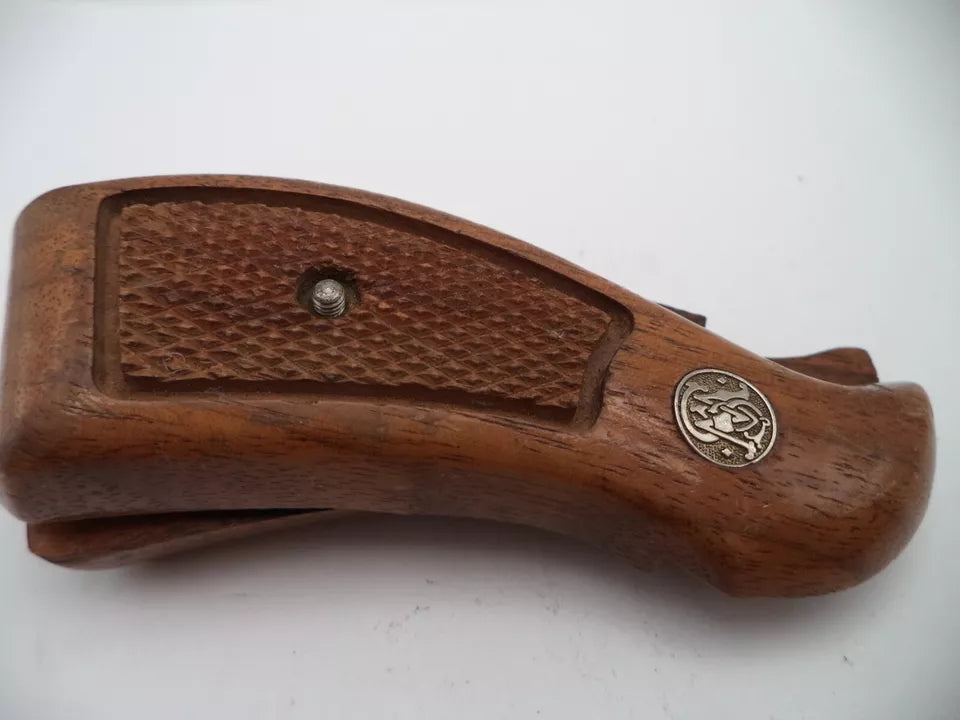 Smith & Wesson Model 65 K Frame Vintage Wood Grips - Round Butt .357 Magnum