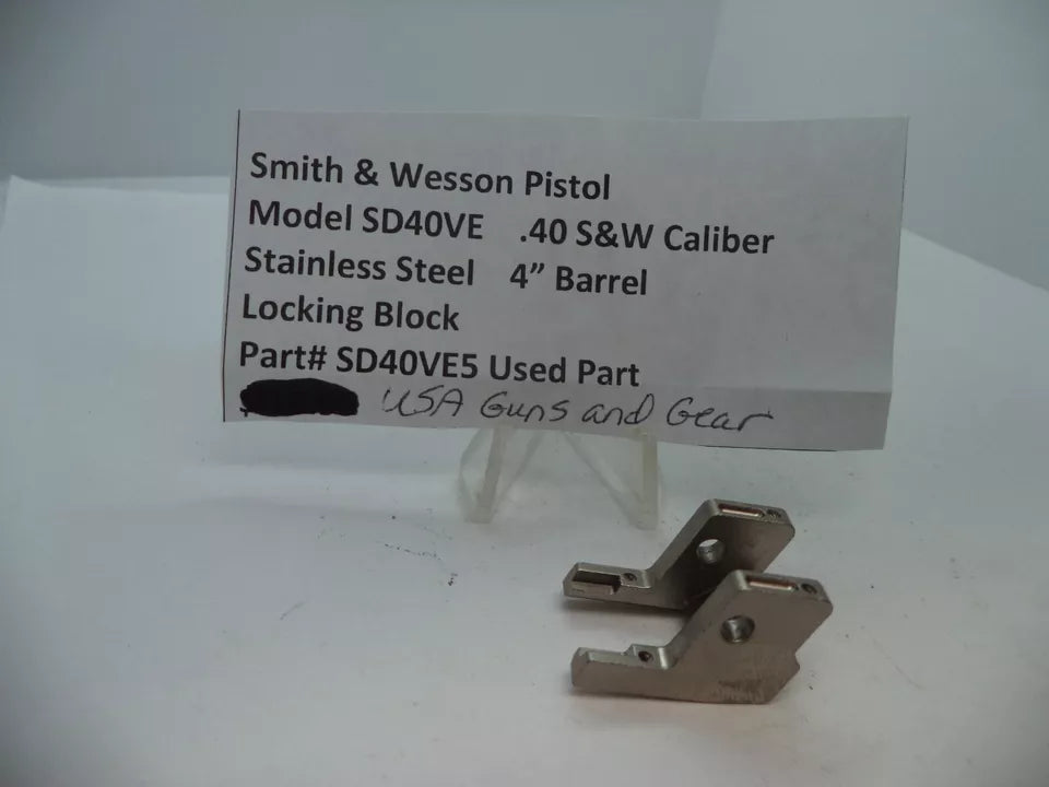 Smith & Wesson Pistol Model SD40 VE Locking Block, .40 S&W Caliber, Stainless Steel, 4" Barrel.