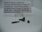 1581 S&W K Frame Model K38 (Pre-Model 15) Cylinder Stop Plunger & Spring .38 SPL