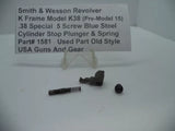 1581 S&W K Frame Model K38 (Pre-Model 15) Cylinder Stop Plunger & Spring .38 SPL