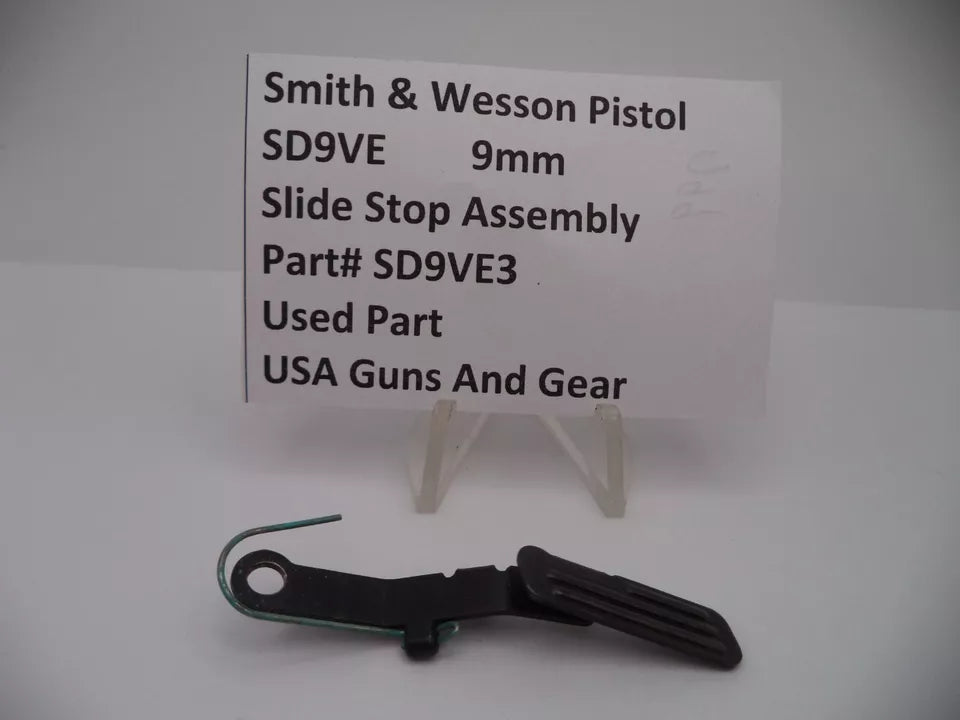 SD9VE3 Smith & Wesson Pistol SD9VE Slide Stop Assembly Used Part