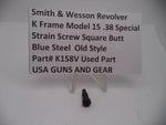 K158V S & W K Frame Model 15 Strain Screw Square Butt Blue .38 Special