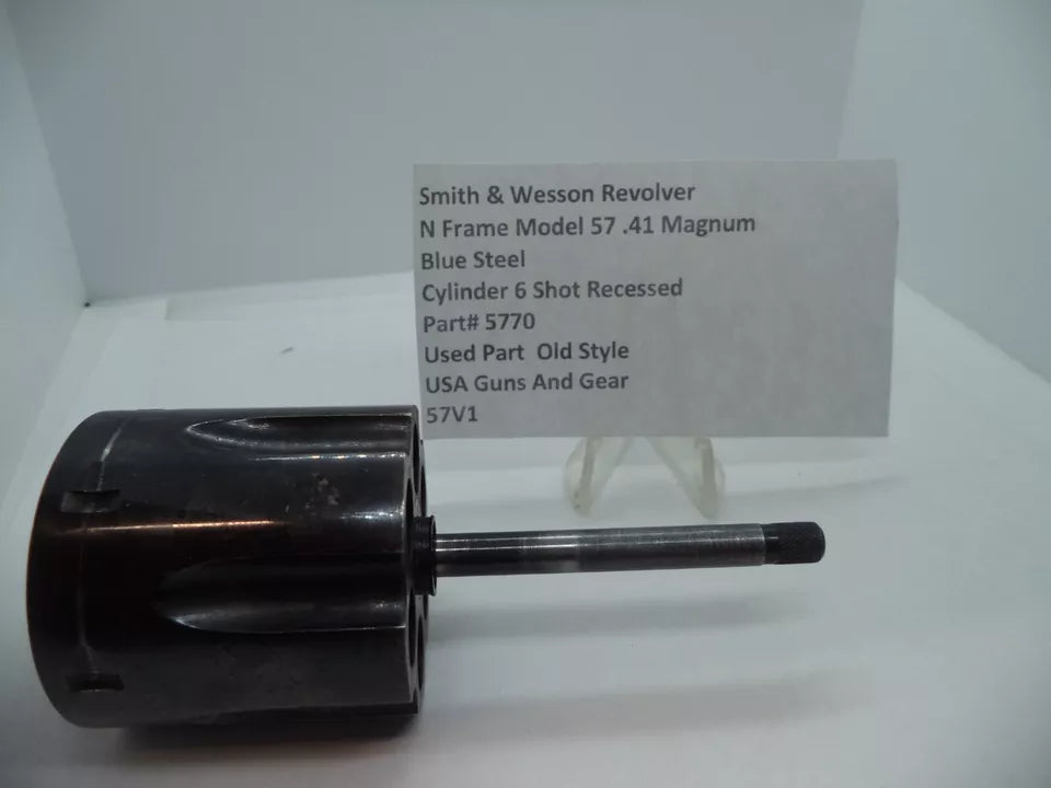 5770 S&W N Model 57 Cylinder Assembly Blue Steel Recessed .41 Magnum Used