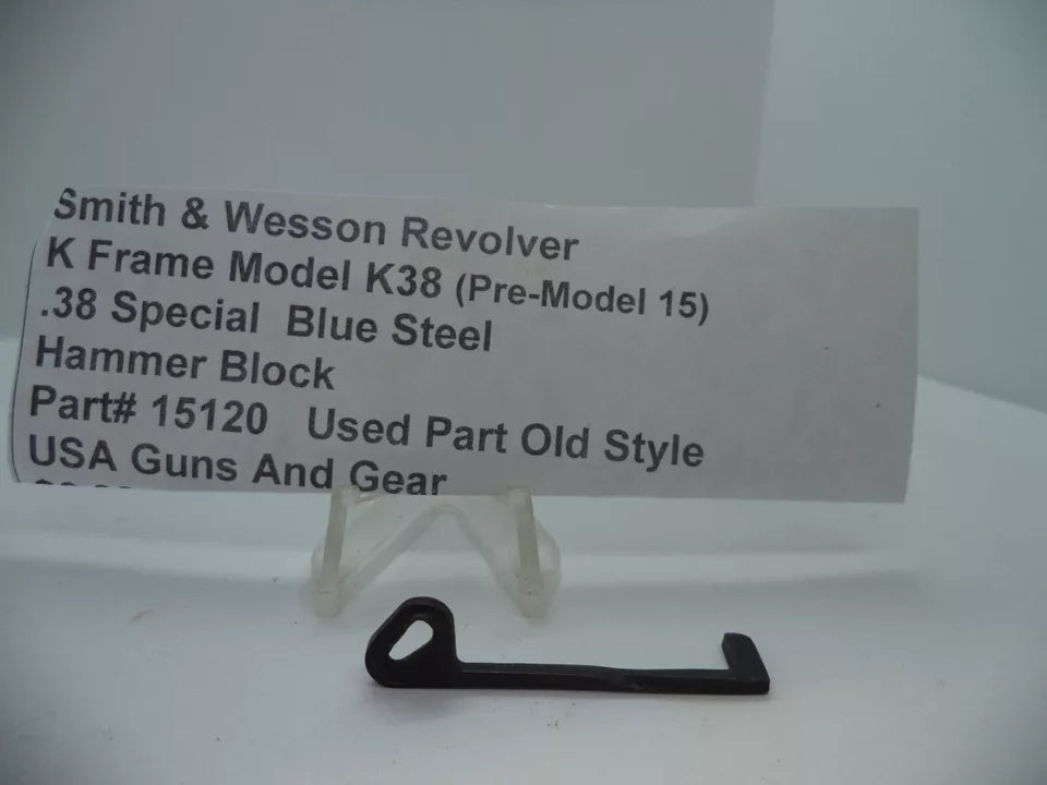 S&W K Frame Model K38 Pre-Model 15 Hammer Block .38 Special – Part# 15120