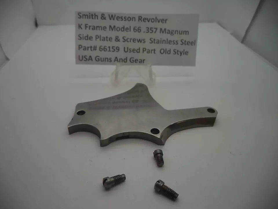 66159 Smith & Wesson K Frame Model 66 Side Plate & Screws .357 Magnum