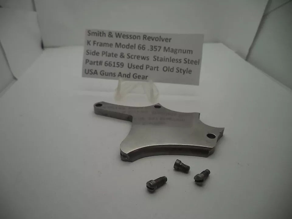 66159 Smith & Wesson K Frame Model 66 Side Plate & Screws .357 Magnum