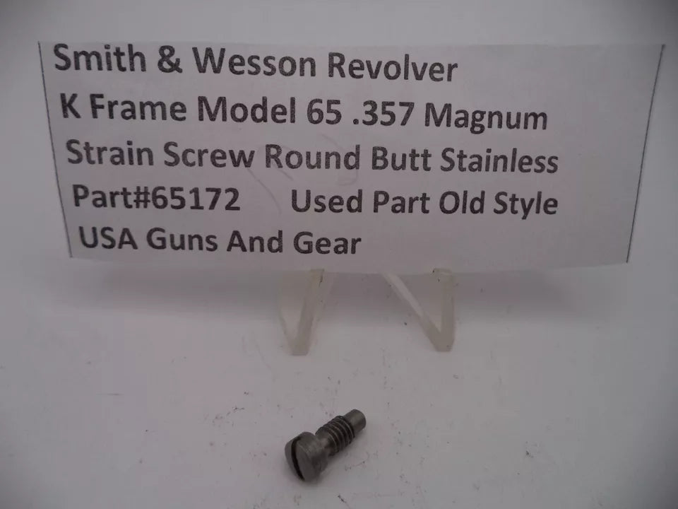 65172 S&W K Frame Model 65 Strain Screw Round Butt Stainless  .357 Magnum