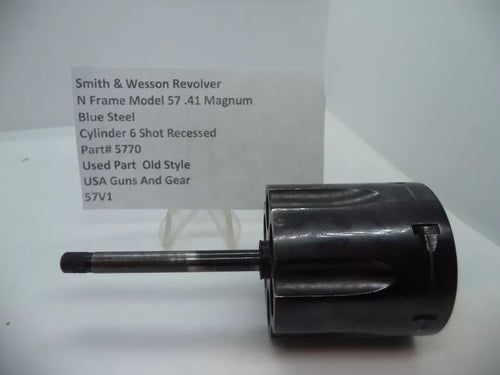 5770 S&W N Model 57 Cylinder Assembly Blue Steel Recessed .41 Magnum Used