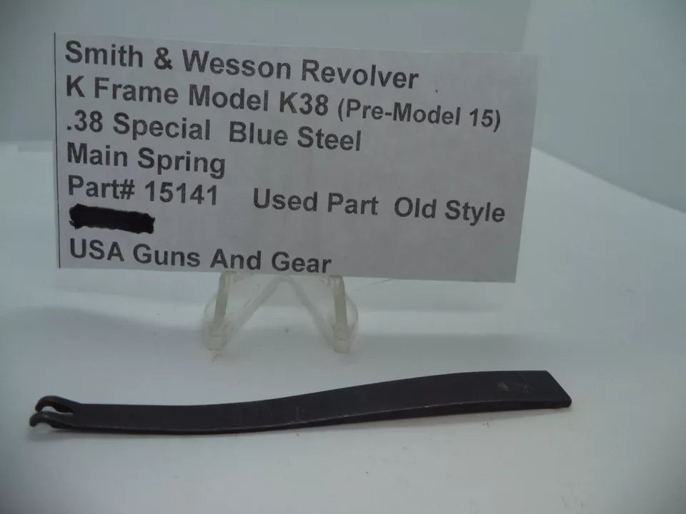 S&W K Frame Model K38 Pre-Model 15 Main Spring .38 Special – Part# 15141
