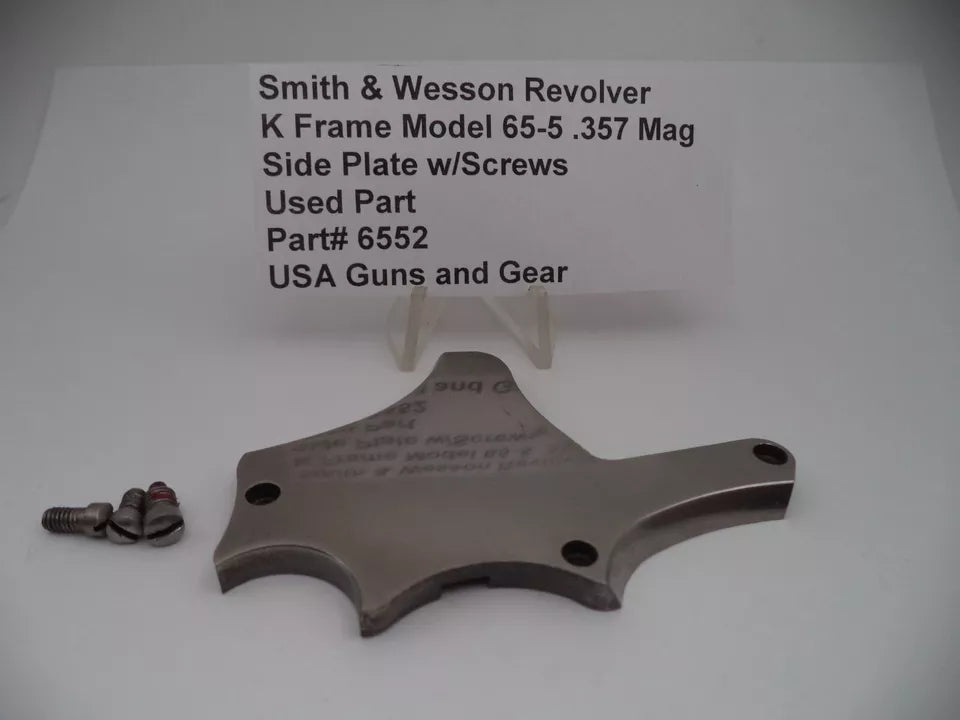 6552 S&W K Frame Model 65-5 Side Plate & Screws .357 Magnum