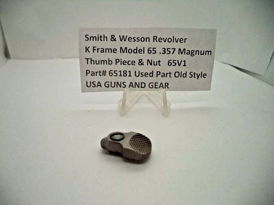 65181 S&W K Frame Model 65 Thumb Piece & Nut Stainless  .357 Magnum
