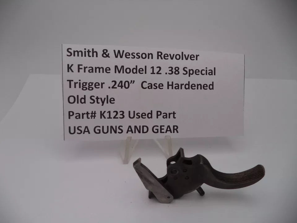Smith & Wesson K Frame Model 12 Trigger, .240" Spur, .38 Special, Case Hardened – Part# K123