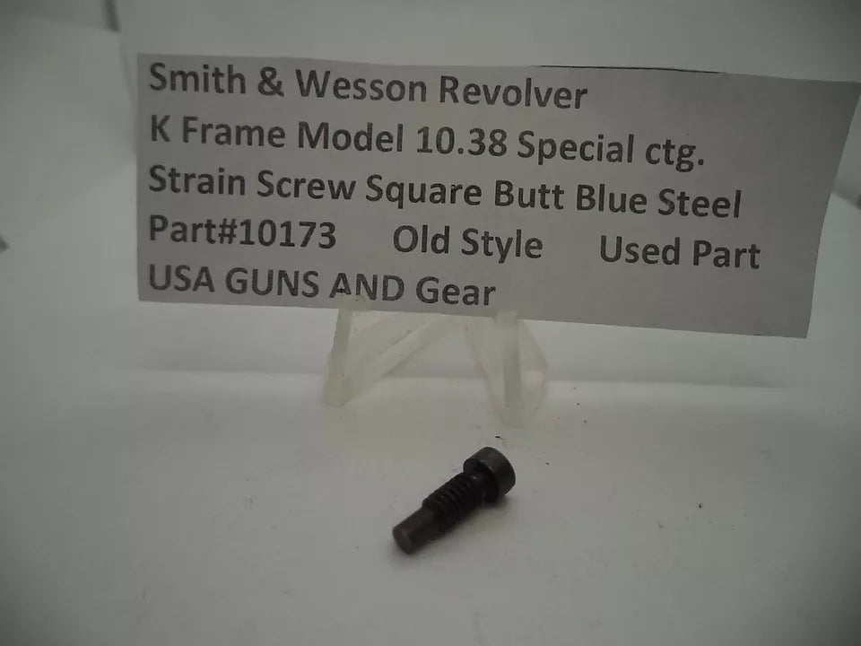 Smith & Wesson K Frame Strain Screw Square Butt Blue Steel Old Style Used - 10173C