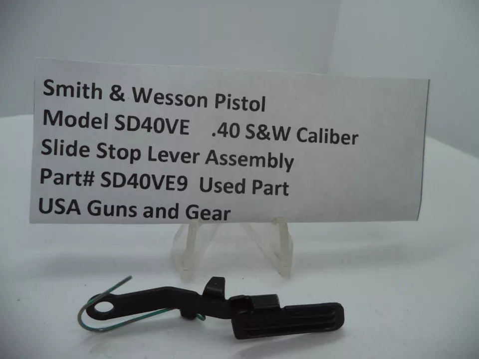 Smith & Wesson SD40 VE Slide Stop Lever Assembly .40 S&W - Part# SD40VE9