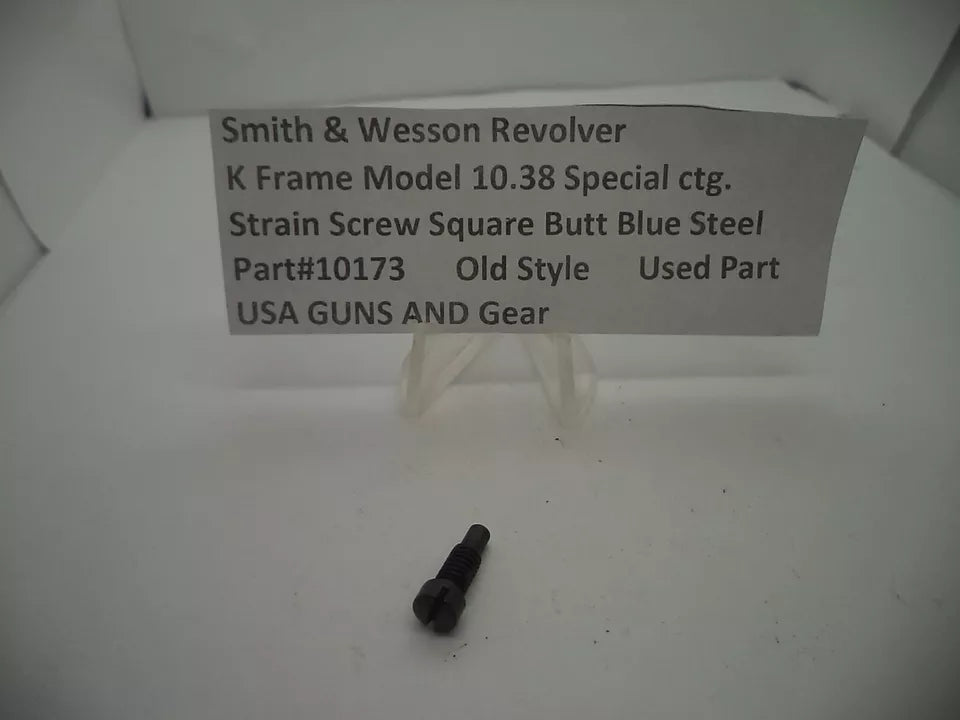 Smith & Wesson K Frame Strain Screw Square Butt Blue Steel Old Style Used - 10173C