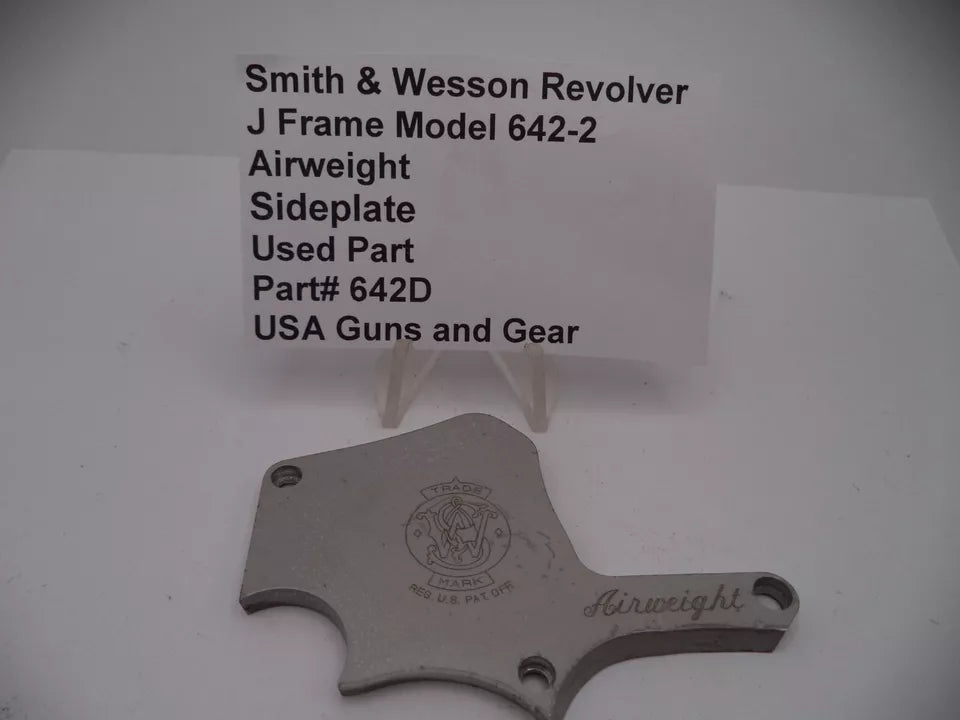S&W J Frame Model 642-2 Airweight Side Plate .38 Special +P – Part# 642D