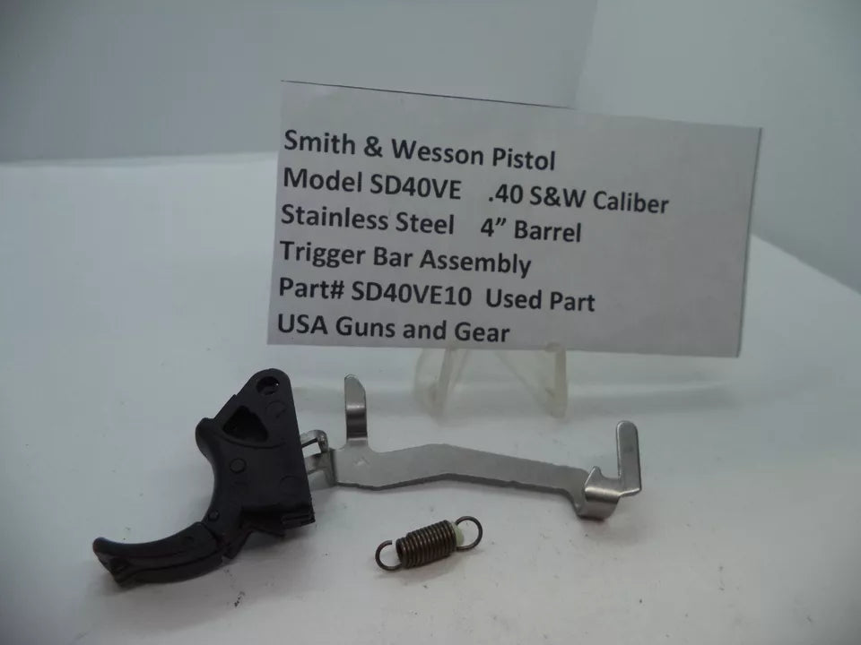 Smith & Wesson SD40 VE Trigger Bar Assembly - .40 S&W 4" Barrel - OEM Factory Part SD40VE10