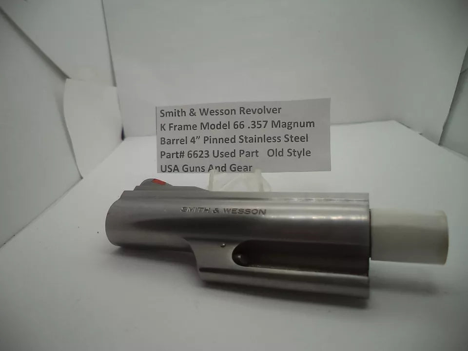 6623 Smith & Wesson K Frame Model 66 Pinned 4" Barrel  .357 Magnum
