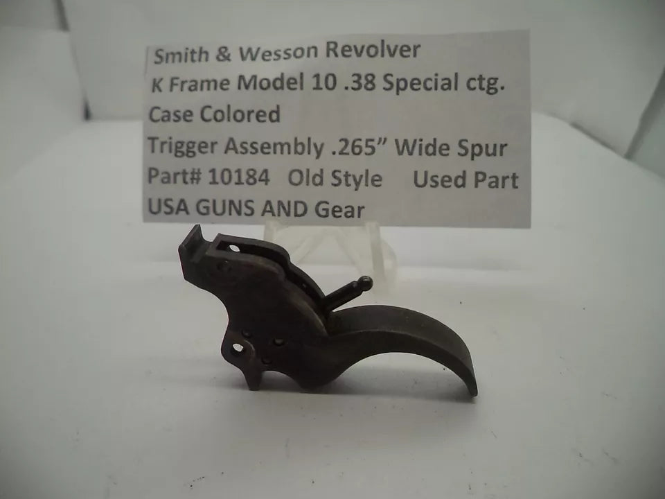 Smith & Wesson K Frame Model 10 Trigger Assembly .265" .38 Special – Part# 10184