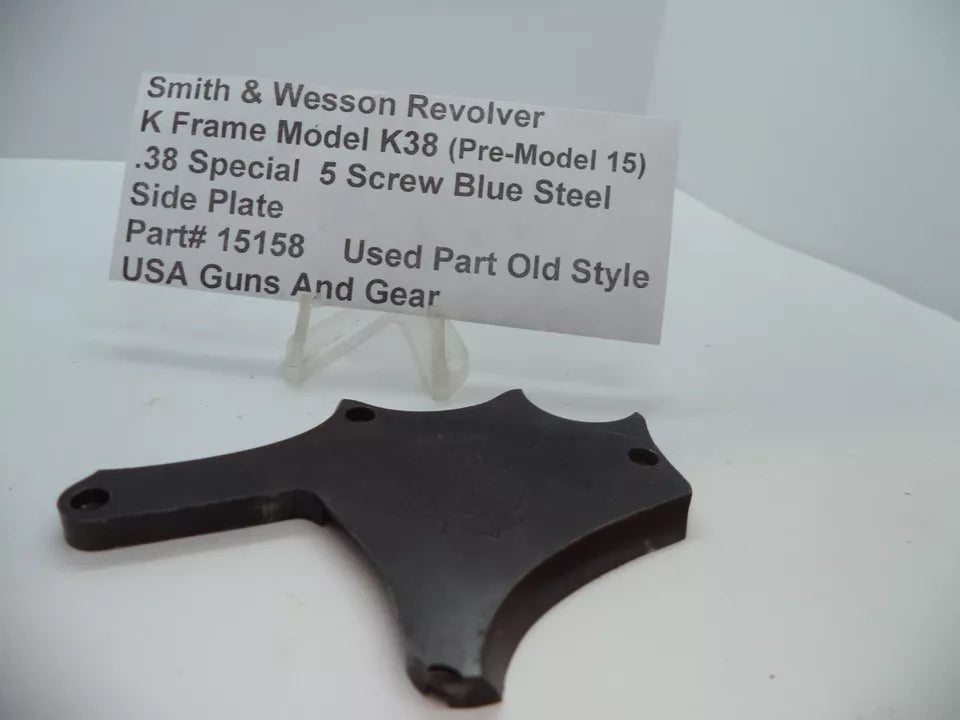 S&W K Frame Model K38 Pre-Model 15 Side Plate .38 Special – Part# 15158