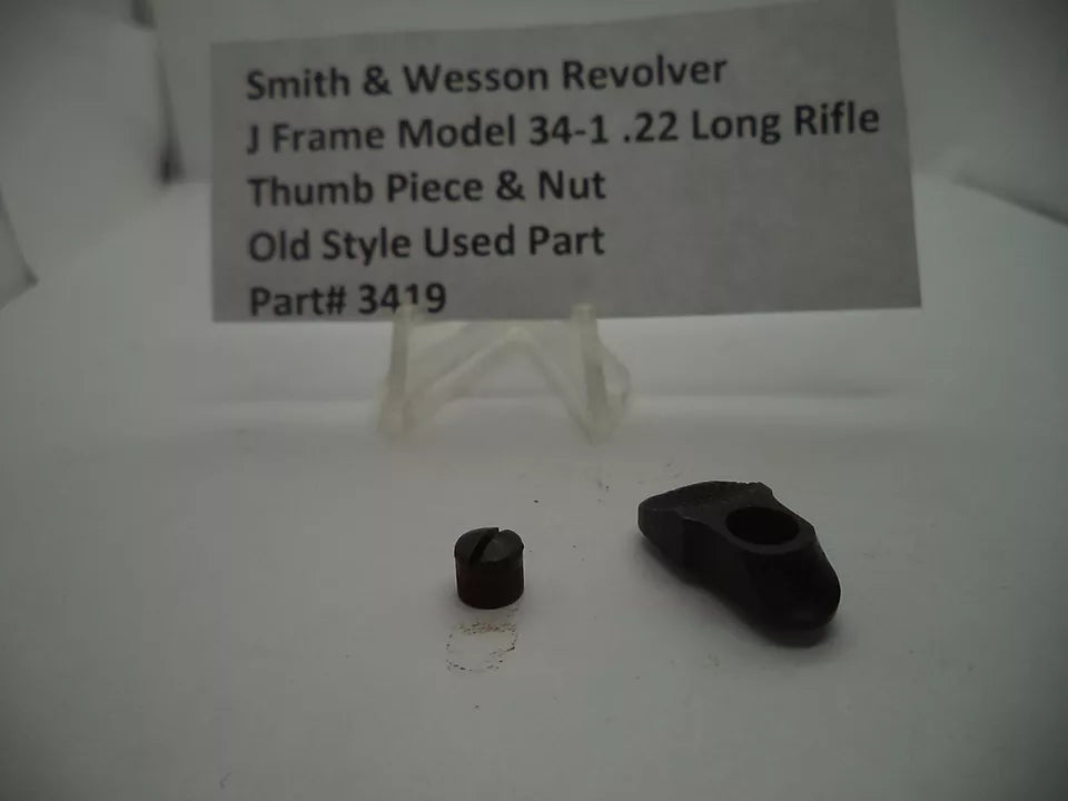 Smith & Wesson J Frame Model 34-1 Thumb Piece & Nut, .22 LR – Part #3419