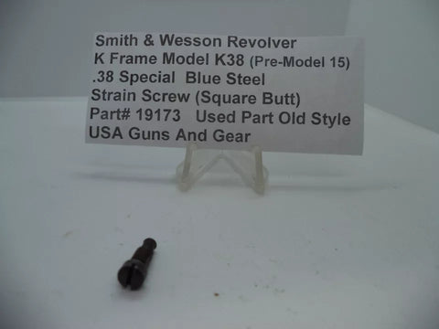 19173 S&W K Frame Model K38 (Pre-Model 15) Strain Screw (Square Butt) .38 SPL