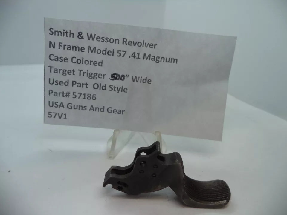 Smith & Wesson Model 57 Target Trigger - Factory OEM N-Frame .41 Magnum .500" Wide - Case Colored Used Part 57186