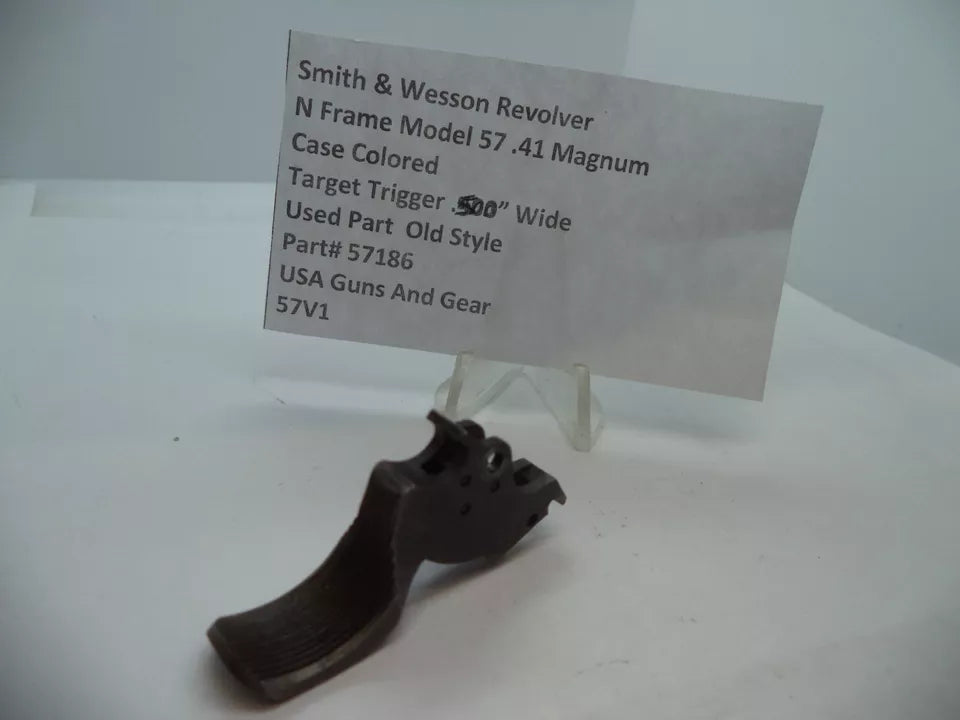 Smith & Wesson Model 57 Target Trigger - Factory OEM N-Frame .41 Magnum .500" Wide - Case Colored Used Part 57186