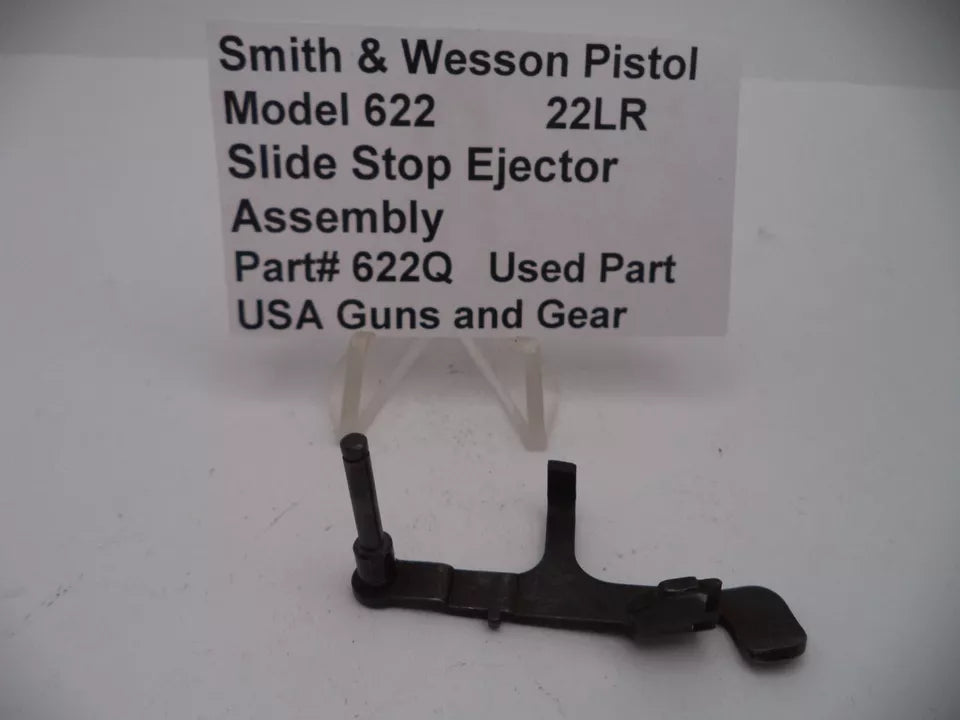 Smith & Wesson Model 622 Pistol Slide Stop Ejector Assembly .22 LR Stainless Steel Used OEM Part 622Q