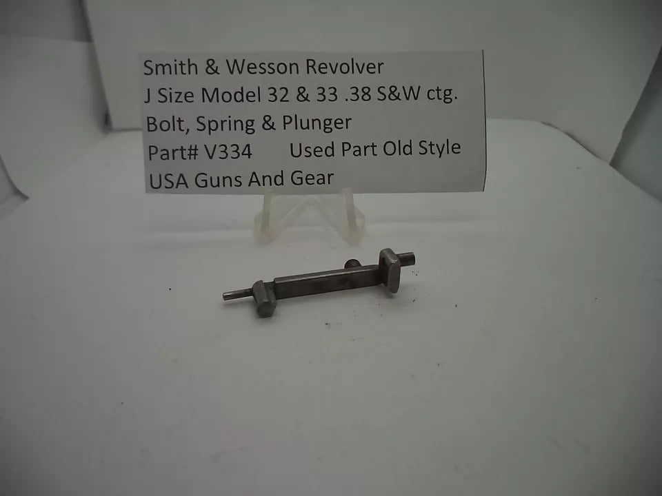 V334 S&W J Frame Model 32, 33 Bolt, Spring & Plunger .38 S&W ctg. Used