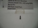 3424 Smith & Wesson J Frame Model 34-1 Barrel Pin .22 Long Rifle Used