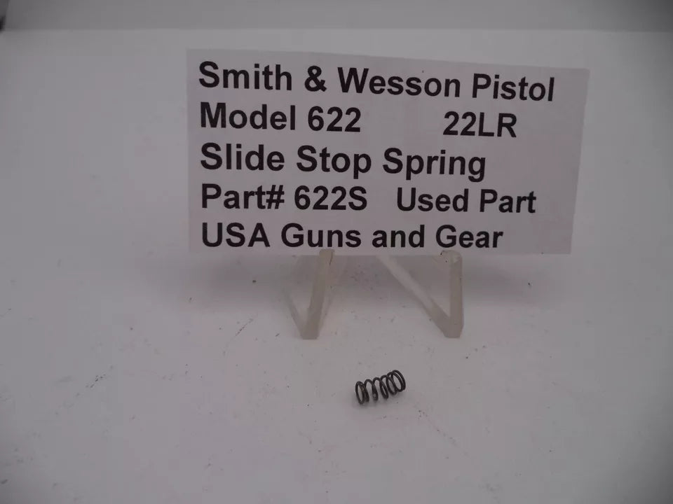 Smith & Wesson Model 622 Pistol Slide Stop Spring .22 Long Rifle Used - Part# 622S