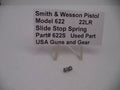 Smith & Wesson Model 622 Pistol Slide Stop Spring .22 Long Rifle Used - Part# 622S