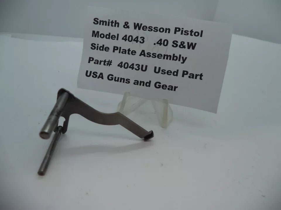 Smith & Wesson Model 4043 Pistol Side Plate Assembly .40 S&W DAO Stainless Steel Used OEM Part 4043U