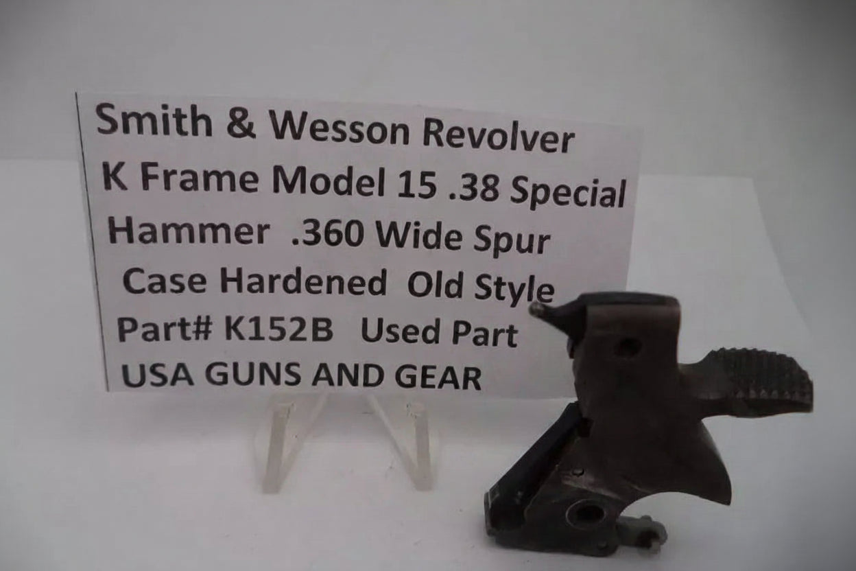 Smith & Wesson revolver part with descriptive label on a white background