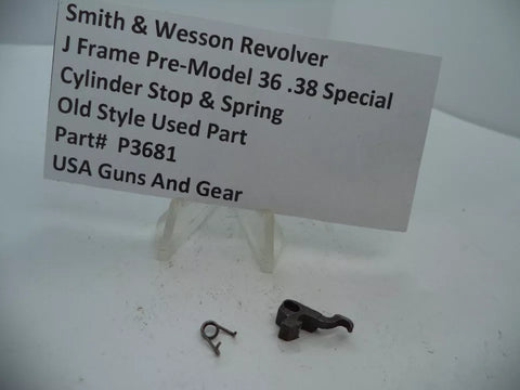 P3681 Smith & Wesson J Frame Pre Model 36 Cylinder Stop & Spring .38 Special