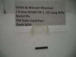 3424 Smith & Wesson J Frame Model 34-1 Barrel Pin .22 Long Rifle Used