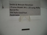 3424 Smith & Wesson J Frame Model 34-1 Barrel Pin .22 Long Rifle Used