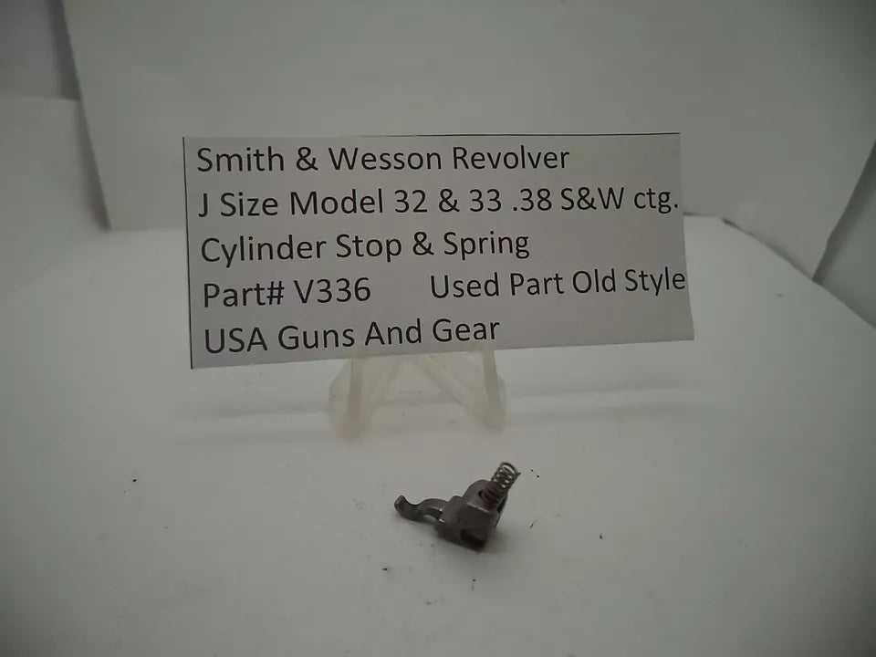 V336 S&W J Frame Model 32 & 33 Cylinder Stop & Spring .38 S&W ctg. Used Part