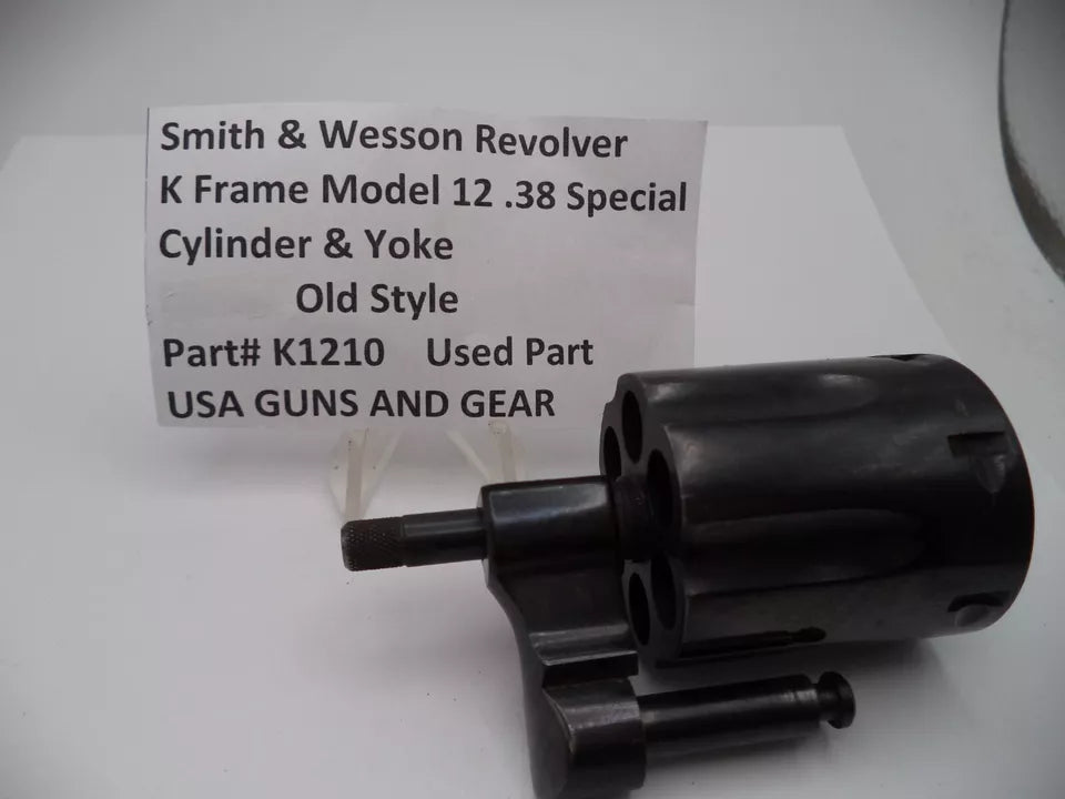 Smith & Wesson K Frame Model 12 Cylinder & Yoke Assembly - Blue Steel .38 Special - Used OEM Part K1210